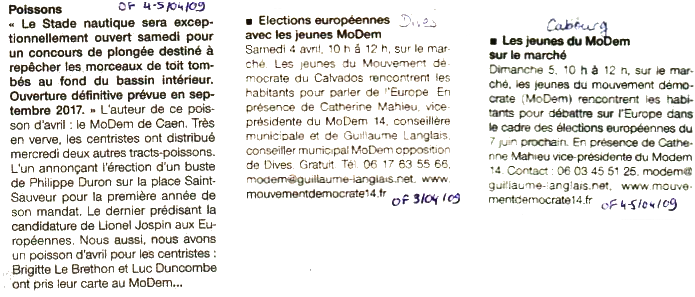 Info avril 2009