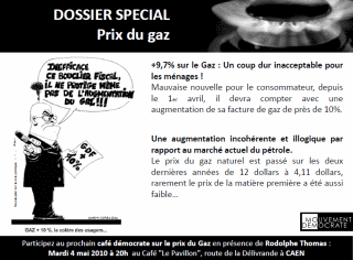 Dossier spécial Prix du gaz en Normandie (Manche Orne Calvados) Dossier spécial Prix du gaz en Normandie (Manche Orne Calvados)